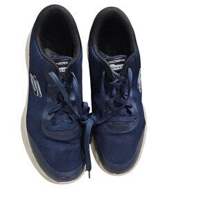 Skechers Skech-Lite Navy Blue & Black Lace-Up Athletic Shoes Size 11